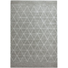 Carpete Vegas Cinza Claro Triângulos Branco 200x290
